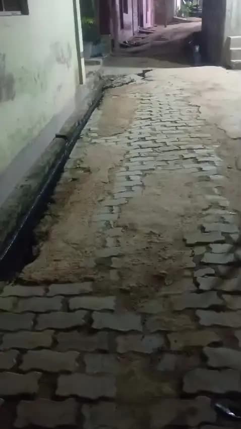 बिधूना - औरैया, खबर का हुआ असर गली की हुई मरम्मत , नगर पंचायत का धन्यवाद
