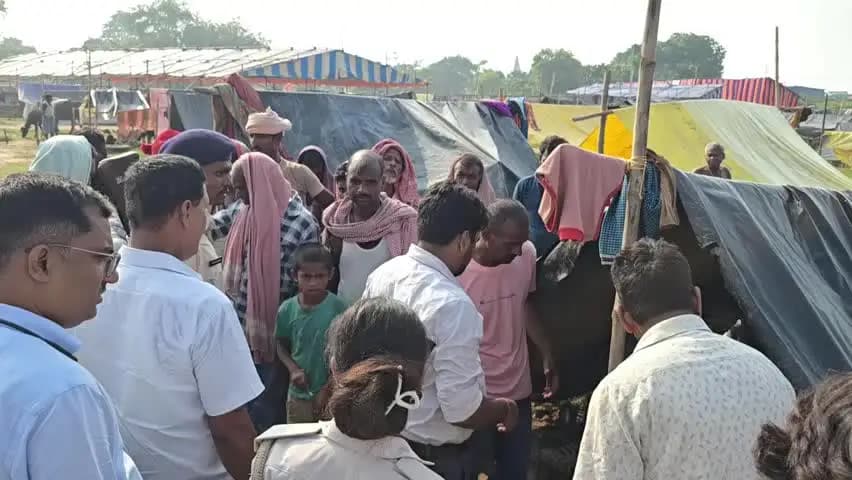 नाथनगर: सीटीएस मैदान के राहत शिविर में बाढ़ पीड़ित की मौत, दो दिन से था पेट दर्द