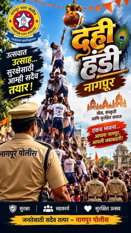 नागपूरकरांच्या सुरक्षिततेसाठी आणि सेवेसाठी नागपूर पोलीस सदैव तत्पर! 🇮🇳
#नागपूरपोलीस #NagpurPolice #nagpur #nagpurcitypolice #सुरक्षितनागपूर