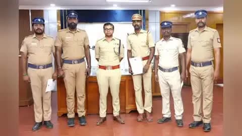 கடலூர்: போதை தடுப்பு போலீஸ்சாருக்கு மஞ்சக்குப்பத்தில் எஸ்.பி பாராட்டு