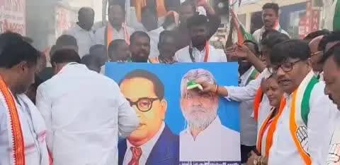 మేడ్చల్: పోచారంలో కేటీఆర్,హరీష్ రావుల దిష్టిబొమ్మ దగ్ధం