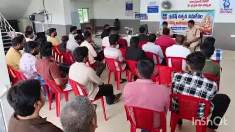కొత్తగూడెం: గణేష్ ఉత్సవ మండపాల నిర్వాహకులు నిబంధనలు తప్పనిసరిగా పాటించాలని సూచించిన కొత్తగూడెం డిఎస్పి