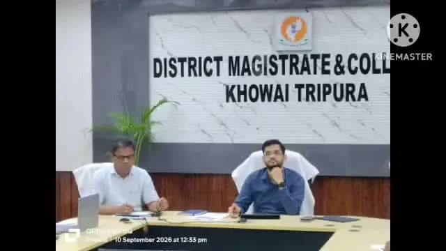 খোয়াই: TReSP ও SBM(G)-এর পর্যালোচনা সভা অনুষ্ঠিত হয় খোয়াই জেলা শাসক কার্যালয়ের ভিডিও কনফারেন্স হবে