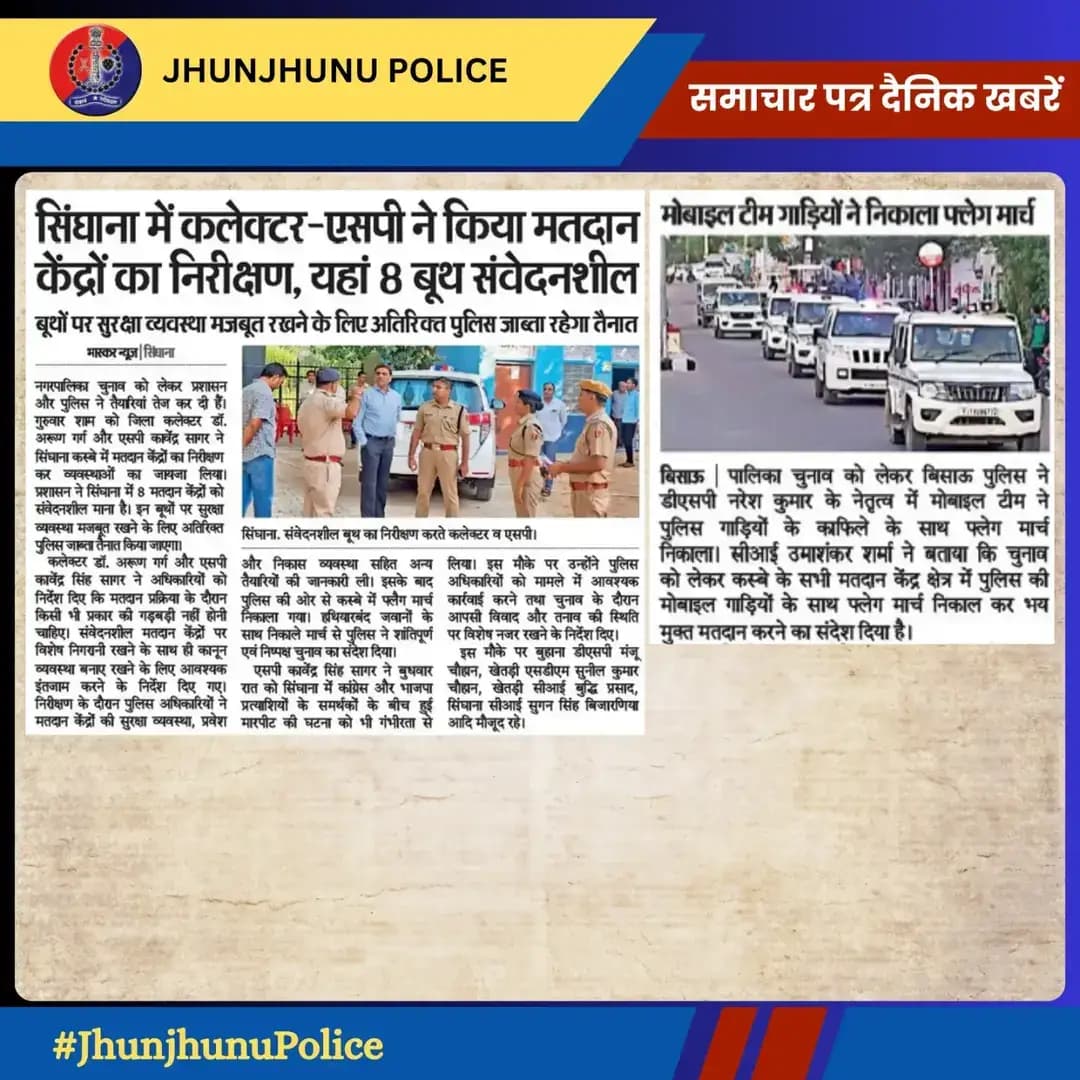 समाचार पत्र दैनिक खबरें <nis:link nis:type=tag nis:id=jhunjhunupolice nis:value=JhunjhunuPolice nis:enabled=true nis:link/>