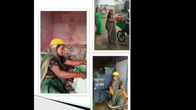 मुंगेली: मुंगेली जिले के ग्राम हरनाचाका की ममता राजपूत ने स्वच्छता को बनाया आजीविका का जरिया, घर-घर कचरा संग्रहण से कमा रही हैं