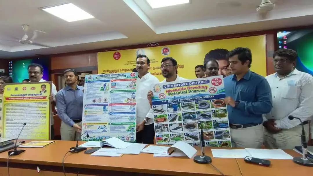 கோவை தெற்கு: கோவையில் டெங்கு தடுப்பு குறித்த முக்கிய ஆலோசனைக் கூட்டம்! மக்கள் நல்வாழ்வுத்துறை அமைச்சர் அருண்ராஜ், அமைச்சர் சம்பத் பங்கேற்பு