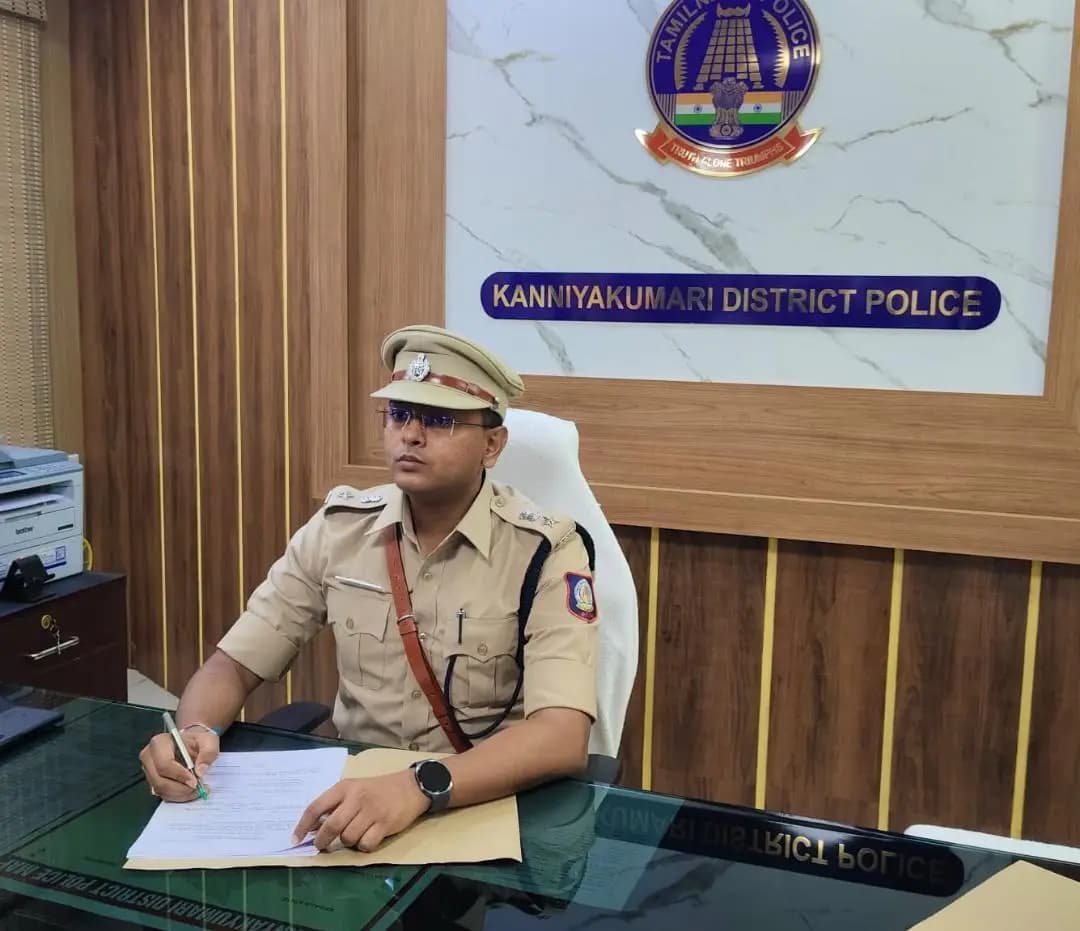 அகஸ்தீஸ்வரம்: கன்னியாகுமரி மாவட்டத்தின் புதிய எஸ்பியாக அன்சுல் நாகர் பொறுப்பேற்பு!