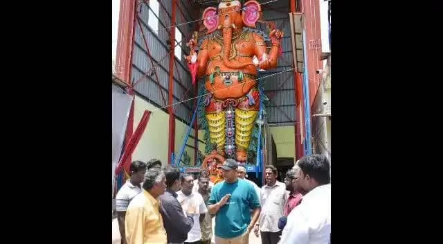 நாகப்பட்டினம்: நீலாயதாட்சியம்மன் கோயிலில் விஸ்வ ருப விநாயகர் ஊர்வல பாதுகாப்பு தொடர்பாக மாவட்ட ஆட்சியர் பிரவீன்குமார நேரில் ஆய்வு செய்தார்