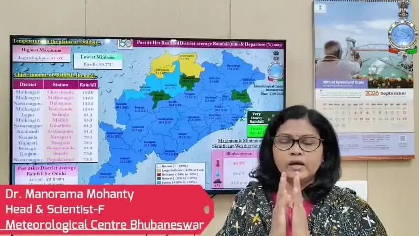 ରାଉରକେଲା ମ୍ୟୁନିସିପାଲଟି: ଜିଲ୍ଲାରେ ଆସନ୍ତାକାଲି ହେବାକୁ ଥିବା ପାଣିପାଗ ସମ୍ପର୍କିତ ସୂଚନା ପ୍ରଦାନ କଲେ ଅଧିକାରୀ