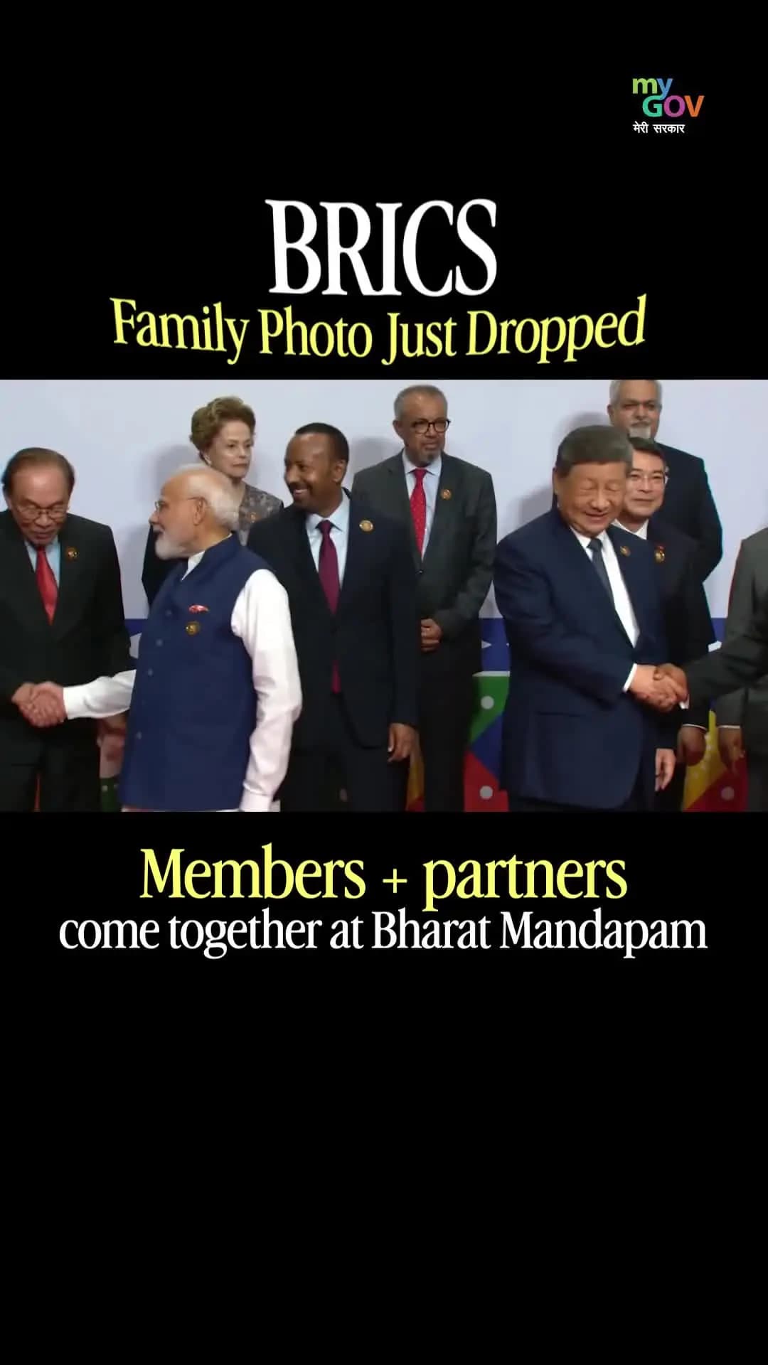 The BRICS family, all in one frame.
Members and partner countries gather for a photo at Bharat Mandapam, New Delhi, during the BRICS 2026 Summit.