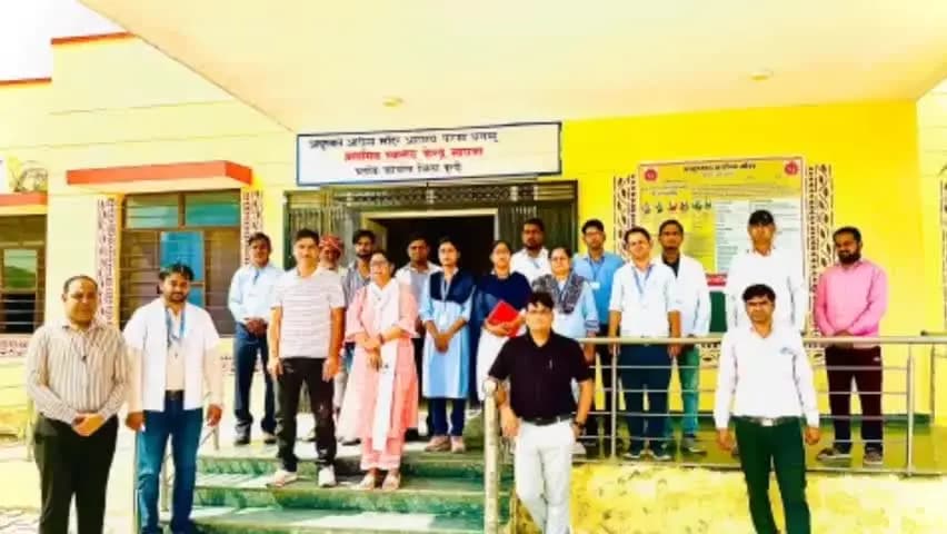 नैनवां: गुणवत्ता आश्वासन कार्यक्रम के तहत गवर्नमेंट ऑफ इंडिया की टीम ने आयुष्मान आरोग्य मंदिर पीएचसी मायजा का किया निरीक्षण