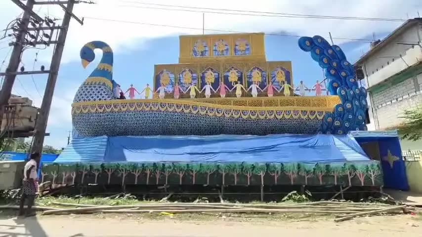 তিনিচুকীয়া: জ্যোতি নগৰত ফাইট ক্লাবৰ উদ্যোগত ভব্য গণেশ পূজাৰ আয়োজন, প্ৰকৃতিৰ থীমৰ পেণ্ডেল আকৰ্ষণৰ কেন্দ্ৰবিন্দু