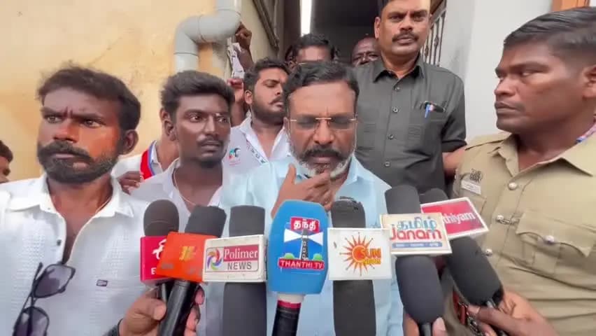 சிவகாசி: பரந்தூர் பாணியில் பட்டினம்பாக்கமும் தலைமைச் செயலகம் அமையாது செய்தியாளர்களுக்கு விசிக தலைவர் தொல். திருமாவளவன் பேட்டி