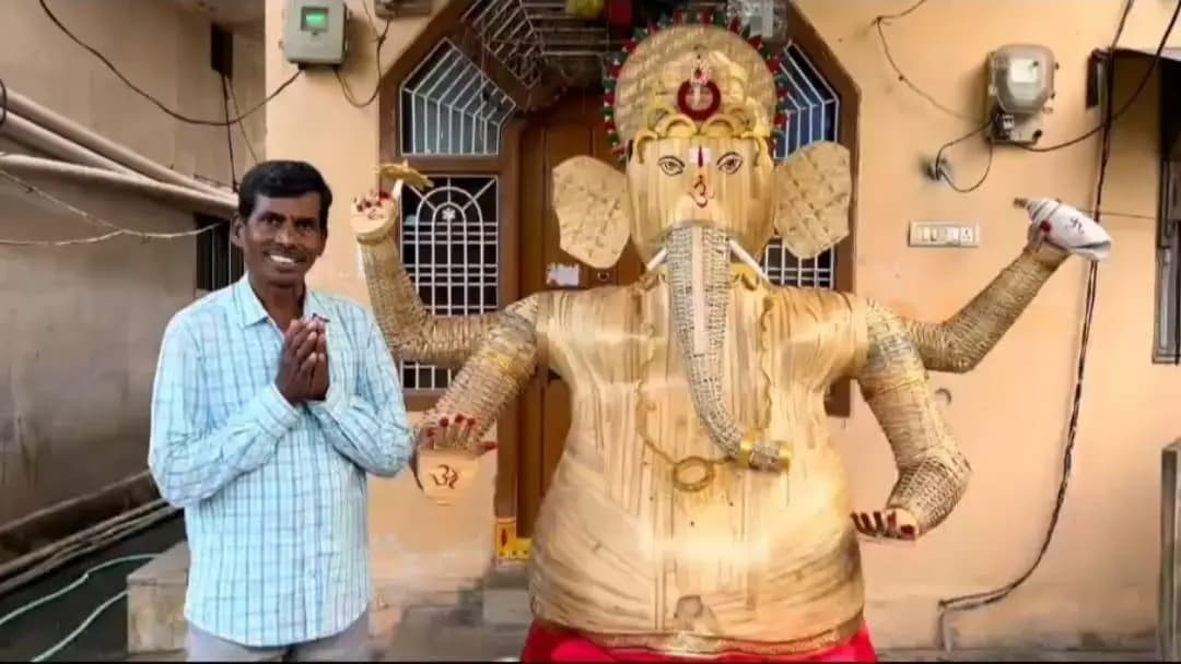 రాయికల్: వెదురుతో బొజ్జ గణపయ్య.. జగిత్యాల కళాకారుడి అద్భుత సృష్టి!