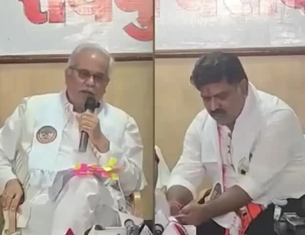 रायपुर: बहस खत्म होते-होते आपस में भिड़ गए भूपेश बघेल और विजय शर्मा