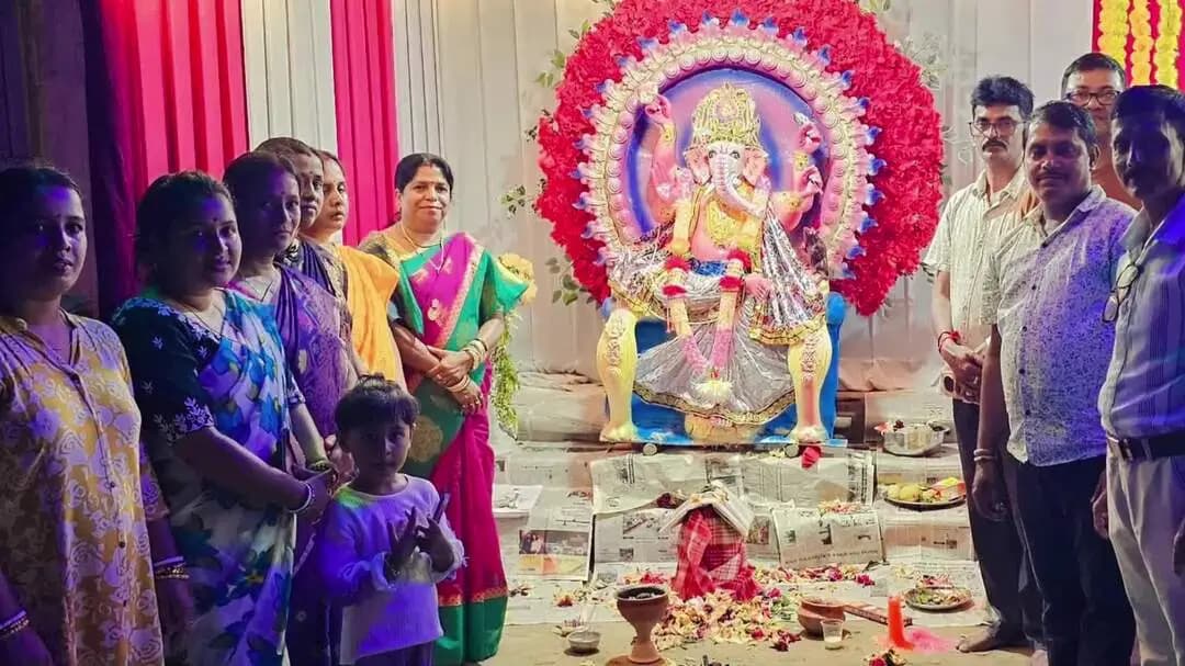 কমলপুর: সুরমা কেন্দ্রের বিধায়িকা গণেশ পূজায় অংশগ্রহণ করেন