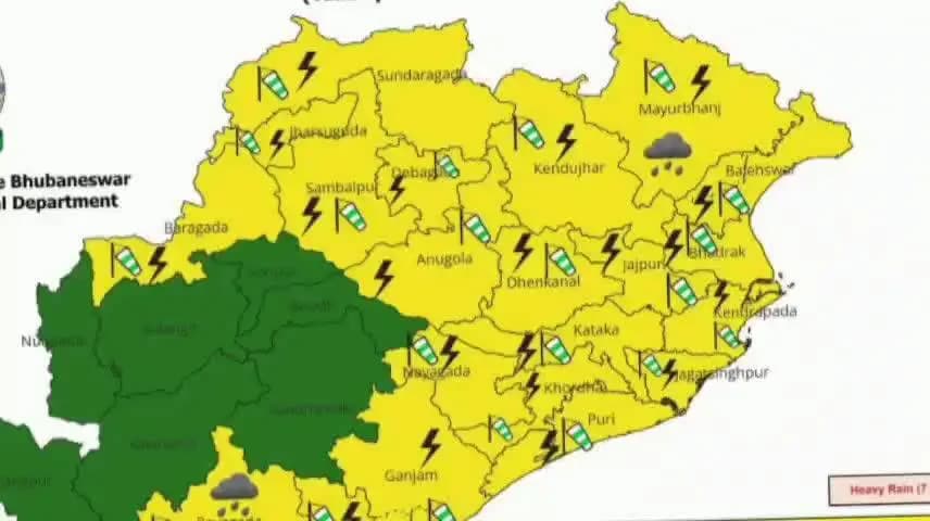 ବାଲେଶ୍ବର ସଦର: ଆସନ୍ତାକାଲି ପାଇଁ ବାଲେଶ୍ୱର ଜିଲ୍ଲାରେ ବଜ୍ରପାତ ଓ ପ୍ରବଳ ପବନ ସହ ଝଡ଼-ବର୍ଷା ନେଇ ୟେଲୋ ଆଲର୍ଟ