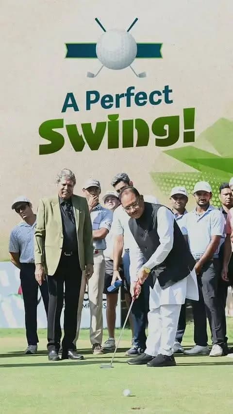 Perfect Swing, Perfect Shot...
मुख्यमंत्री श्री विष्णु देव साय के बेहतरीन अंदाज और शानदार गोल्फ शॉट के साथ शुरू हुआ रायपुर ओपन-2026
#NavaRaipurOpen2026 #Golf #Chhattisgarh #SportsInChhattisgarh #Sushasansarkar