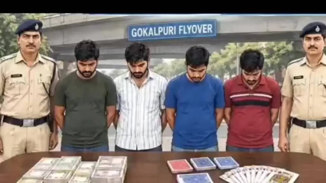 यमुना विहार: गोकलपुरी थाना पुलिस ने 4 जुआरी को किया गिरफ्तार