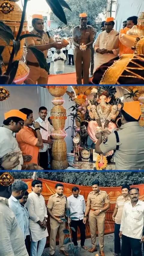 🌱🙏 गणेशोत्सवातून पर्यावरण संवर्धनाचा सुंदर संदेश! 🙏🌱
गणेशोत्सवानिमित्त १,००० पेक्षा अधिक वृक्षांची लागवड करणाऱ्या विविध गणपती मंडळांना माननीय पोलीस अधीक्षक अतुल कुलकर्णी साहेब यांनी भेट देऊन मंडळाच्या पर्यावरणपूरक उपक्रमाचे कौतुक केले. 🌳🌿
🎉 उत्सव भक्तीचा…
🌱 संकल्प पर्यावरणाचा…
🤝 आणि संदेश समाजहिताचा!
गणरायाच्या आशीर्वादाने हरित आणि सुंदर भविष्यासाठी एकत्रित पाऊल! 💚
श्री गणेशाय नमः! 🌺
वृक्ष लावा, वृक्ष जगवा! 🌳
#GaneshUtsav #TreePlantation #GreenGaneshotsav #EnvironmentalAwareness #SolapurRuralPolice GreenInitiative EcoFriendlyGaneshotsav TreePlantationDrive GanpatiBappaMorya