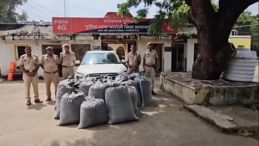 अकलेरा: घाटोली पुलिस ने 44 लाख 25 हजार रुपये कीमत का अवैध मादक पदार्थ अफीम का डोडा किया बरामद