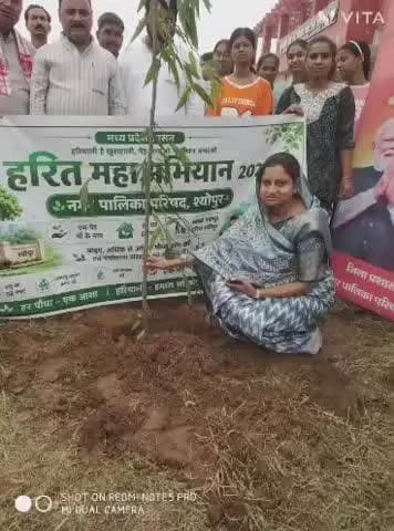 कराहल: सेवा संकल्प अभियान के तहत पौधारोपण