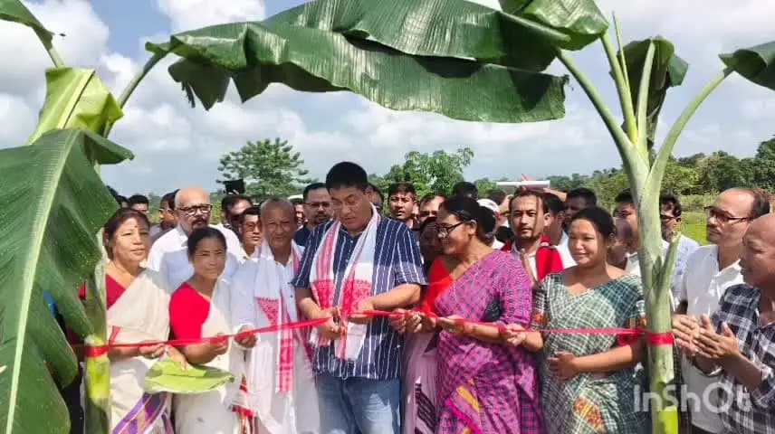 ধেমাজি: চিচিবৰগাঁওত পথৰ আধাৰশিলা স্থাপন অনুষ্ঠান ,
