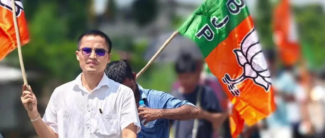 লংথরাই ভ্যালি: চৈলেংটা বাজারে বিজেপি দলের পক্ষ থেকে একটি মিছিল অনুষ্ঠিত হয়