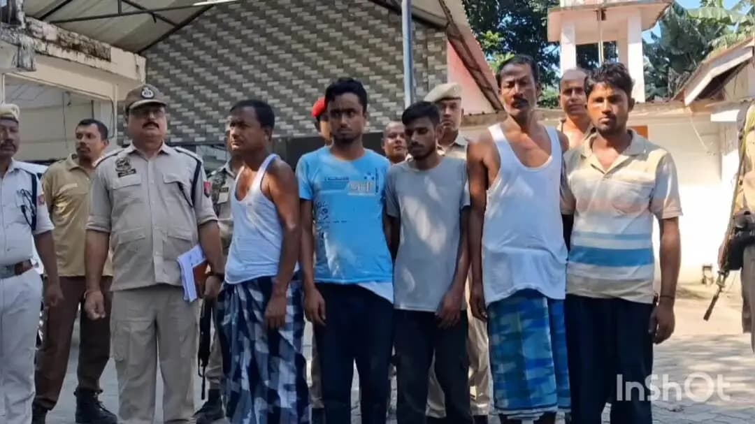 বিশ্বনাথ: জিলাত ৫ জনীয়া গভাইত চোৰৰ দল গ্ৰেপ্তাৰ, তেজপুৰৰ পৰা আহি চুৰি