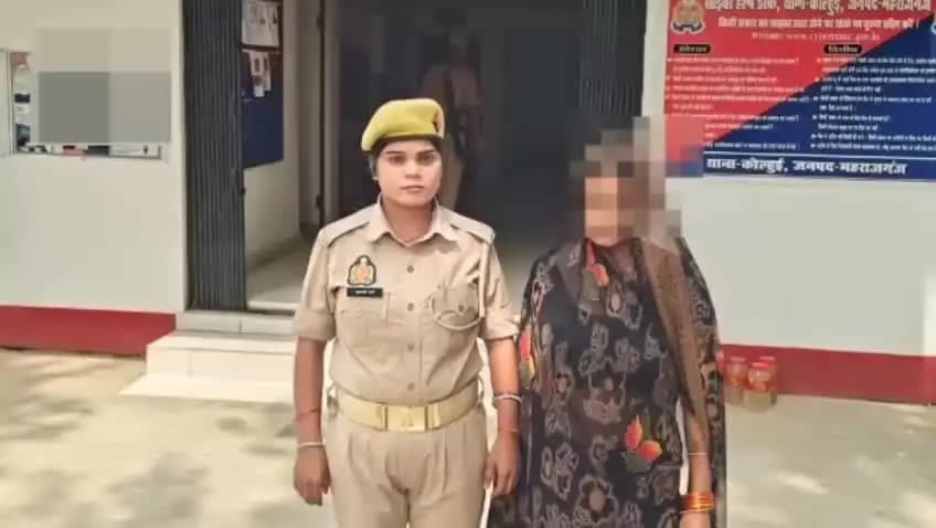 फरेंदा: मैनहवा में 8 लीटर कच्ची शराब के साथ महिला को किया गया गिरफ्तार