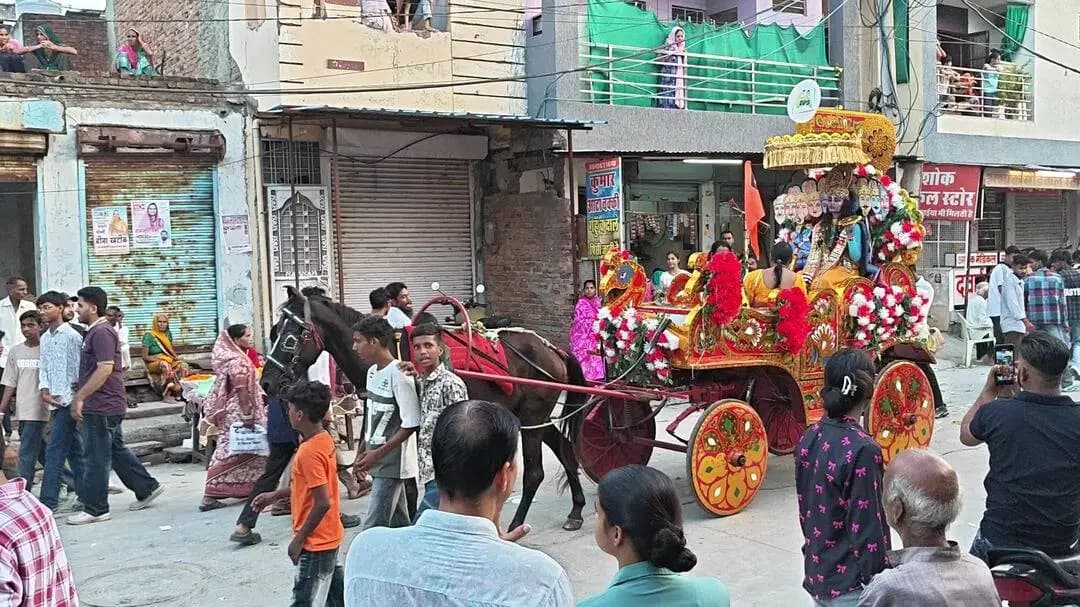 औद्योगिकक्षेत्र इंदिरा गांधीनगर से निकले शोभायात्रा