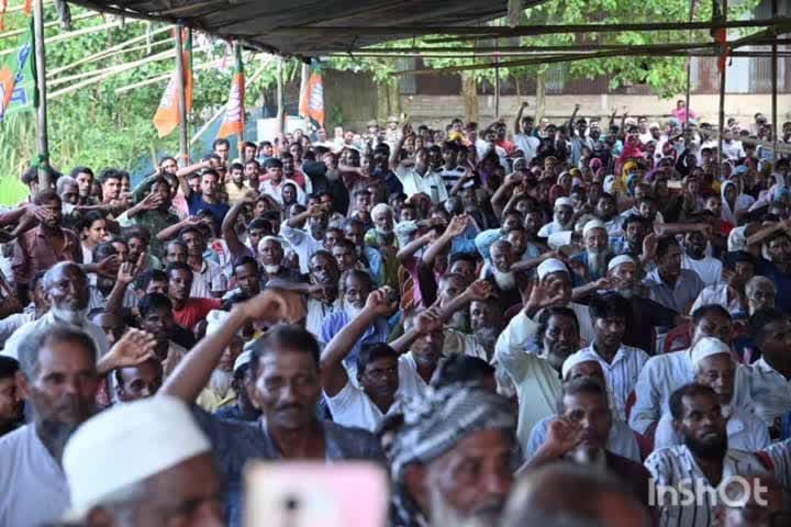 মৰিগাঁও: পাৱকাটি বজাৰ প্ৰাংগণত ভাৰতীয় জনতা পাৰ্টি, ভূৰাগাঁও মণ্ডলৰ উদ্যোগত আয়োজিত বিজেপি বিশাল নিৰ্বাচনী সভা