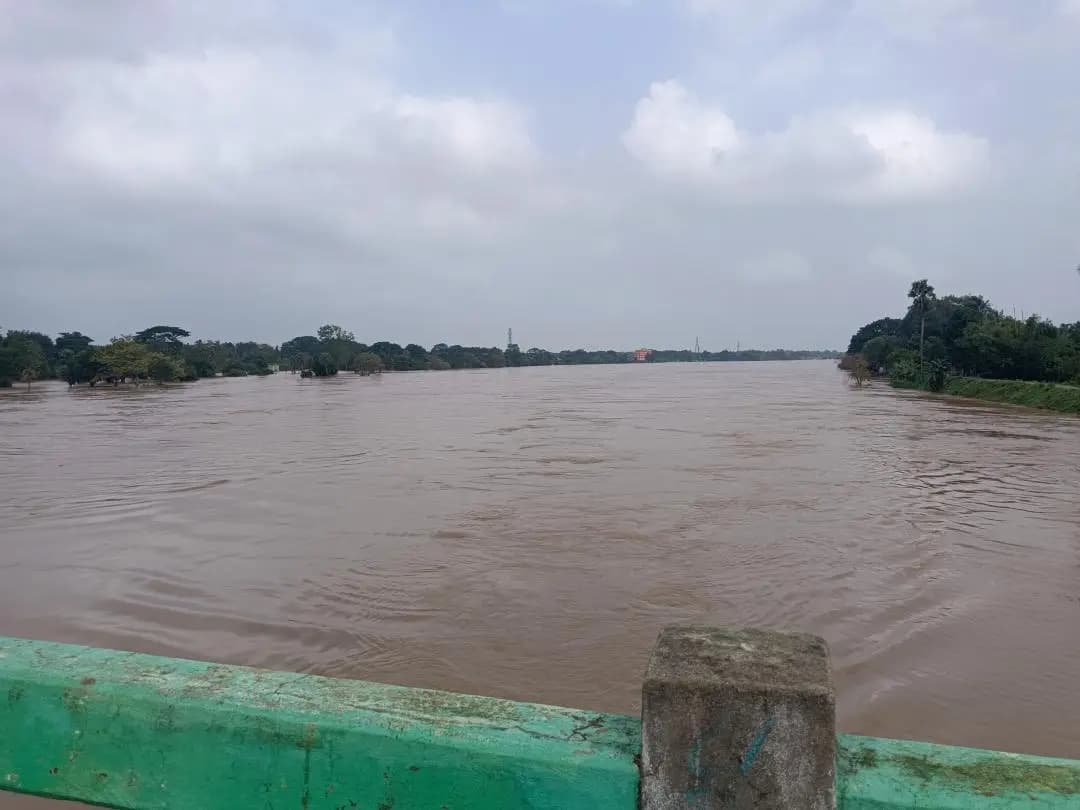ବିଞ୍ଝାରପୁର: ଖରସ୍ରୋତା ନଦୀର ଜଳସ୍ତର ବୃଦ୍ଧି, ନଦୀକୂଳିଆ ଅଞ୍ଚଳରେ ବଢ଼ିଲା ଚିନ୍ତା