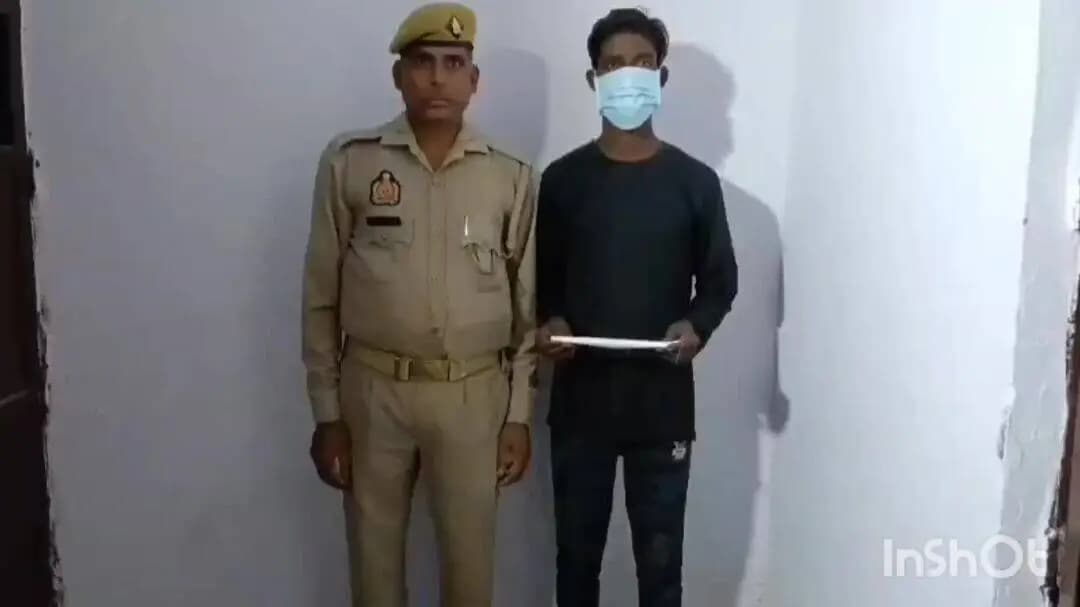 धौलाना: गांव गालंद नहर मार्ग के पास पुलिस ने घटना करने की फिराक में घूम रहे एक अभियुक्त को चाकू के साथ किया गिरफ्तार