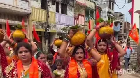 चौरीचौरा: चौरी चौरा में भव्य कलश यात्रा का आयोजन किया गया