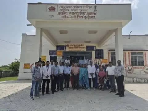नैनवां: बामनगांव आयुष्मान आरोग्य मंदिर का राष्ट्रीय टीम ने निरीक्षण किया