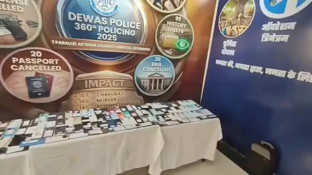 देवास: पुलिस अधीक्षक कार्यालय ने गुम हुए मोबाइल मालिकों को लौटाए