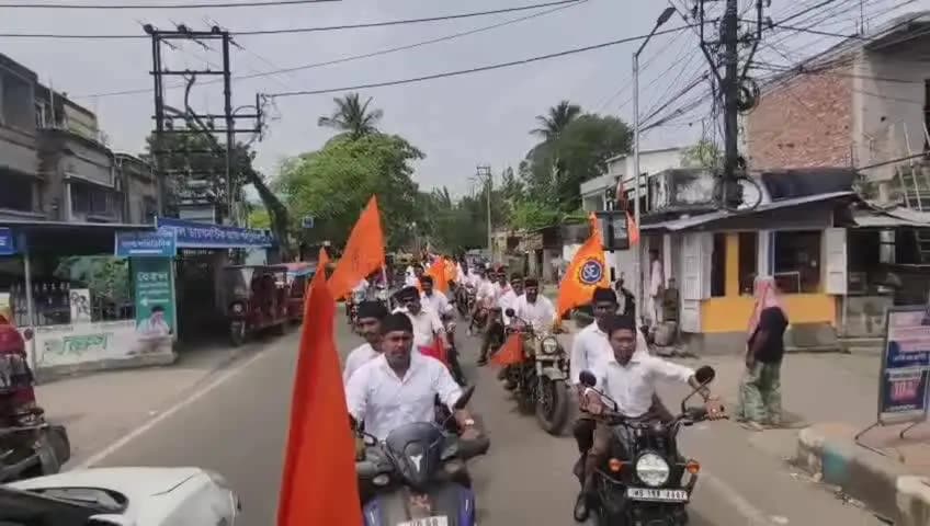 বাসন্তী: রাষ্ট্রীয় স্বয়ংসেবক সংঘের শতবর্ষ পূর্তি: ক্যানিং থেকে ঝড়খালি পর্যন্ত অনুষ্ঠিত হলো বর্ণাঢ্য বাইক রেলি