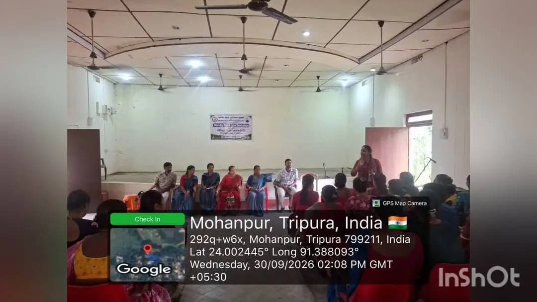 বিশালগড়: মোহনপুরে সফলভাবে অনুষ্ঠিত হলো ব্লক স্তরের ভিও কর্মশালা
