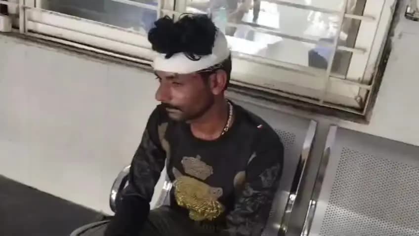 गुना नगर: रूठियाई: मूंगफली ठेले पर धक्का बना विवाद, तीन लोगों ने युवक को पीटा; अस्पताल में भर्ती