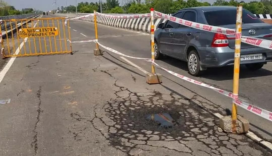 திருவண்ணாமலை: தூத்துக்குடி-நெல்லை சாலையில் மீண்டும் பள்ளம்: உயிருக்கு உத்தரவாதமில்லையா?