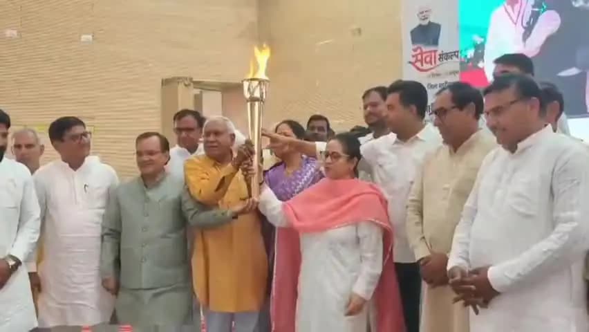 नारनौल: विकसित भारत के संकल्प के साथ नारनौल में निकली सेवा ज्योति यात्रा
