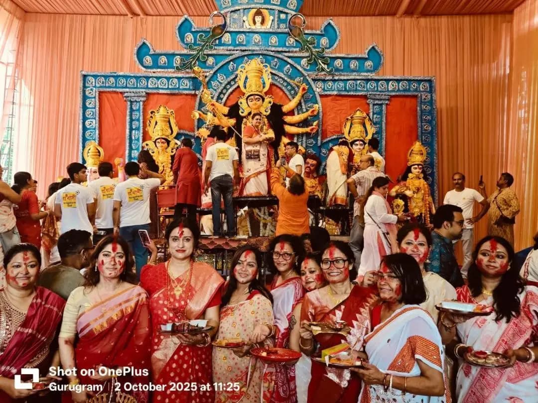 गुरुग्राम: गुरुग्राम में 16 अक्टूबर से बंगाली समुदाय का 11वां दुर्गापूजा समारोह