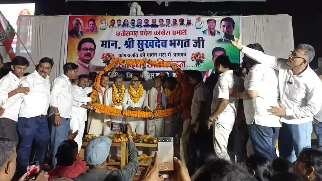 कोंडागांव: कोण्डागांव पहुंचे कांग्रेस के नए प्रदेश प्रभारी सुखदेव भगत, बाइक रैली निकालकर कार्यकर्ताओं ने किया भव्य स्वागत