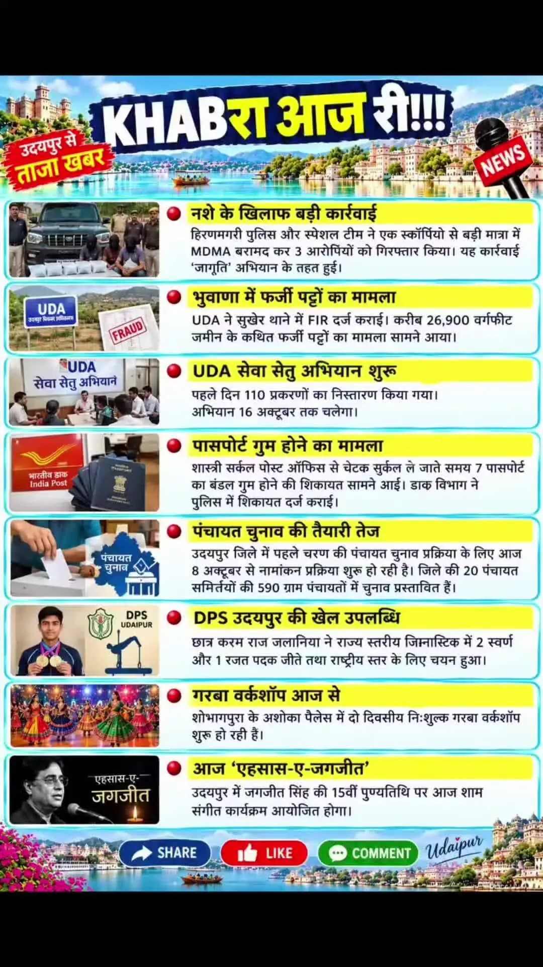 उदयपुर की ताज़ा ख़बरें
#news #breakingnews #udaipurnews #todaynews #udaipur