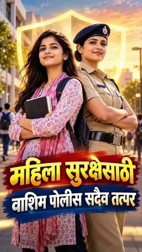 👮♀️🛡️ महिला सुरक्षेसाठी वाशिम पोलीस सदैव तत्पर! 💪
महिलांच्या सुरक्षिततेसाठी सतर्कता, संवेदनशीलता आणि तात्काळ मदत—वाशिम पोलीस सदैव आपल्या सेवेत! 🚨🤝
📞 आपत्कालीन मदतीसाठी 112 वर संपर्क साधा.
#वाशिमपोलीस #महिलासुरक्षा #WomenSafety #SafetyFirst #washimpolice