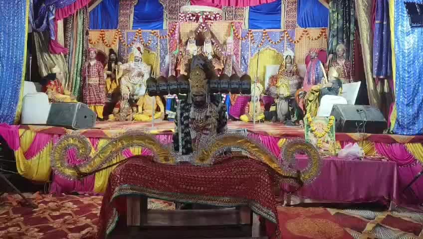 विघेपुर सासनी हाथरस मे चल रही श्री रामलीला मे आज रावण, वाणासुर संवाद....... की लीला का मंचन...@