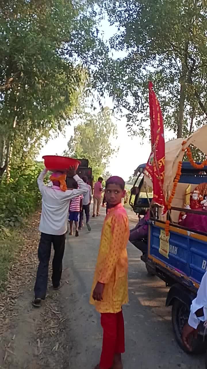 भव्य कलश यात्रा और मां की मूर्ति का भ्रमण 🙏🏻🚩❤️🔥 #jaimataji #happynavratri❤️ #viralvideo #bhaktireels #bhaktlog