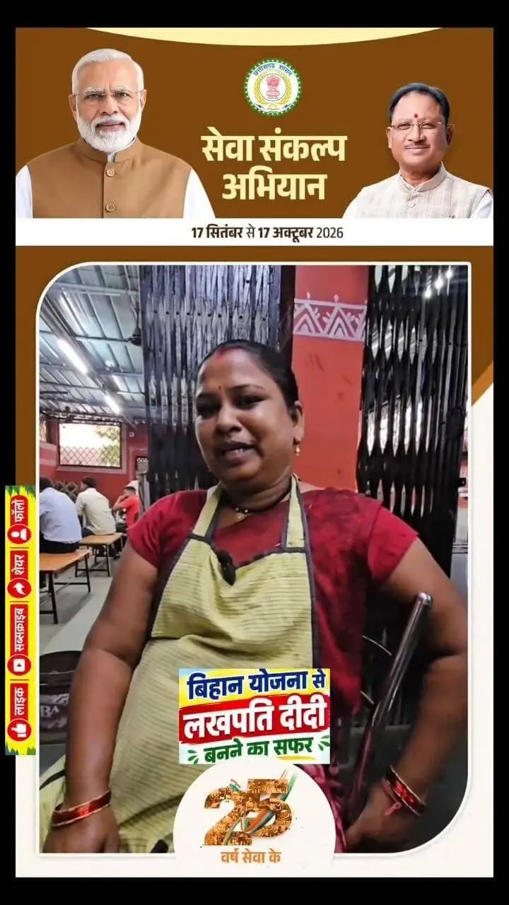 बिहान योजना के माध्यम से श्रीमती चंचल गंधर्व के लखपति दीदी बनने तक के संपूर्ण सफर को जानिए
राजनांदगांव #ग्रामटेडेसरा #बिहानयोजना #लखपतिदीदी #सफलताकीकहानी #महिलासशक्तिकरण छत्तीसगढ़ प्रेरणादायककहानी ग्रामीणविकास आजीविका सेवासंकल्प प्रधानमंत्री मुख्यमंत्री विकासकीोर
Rajnandgaon TedesaraVillage BihanYojana LakhpatiDidi SuccessStory WomenEmpowerment Chhattisgarh InspirationalStory RuralDevelopment Livelihood SevaSankalp PrimeMinister ChiefMinister MakeInIndia