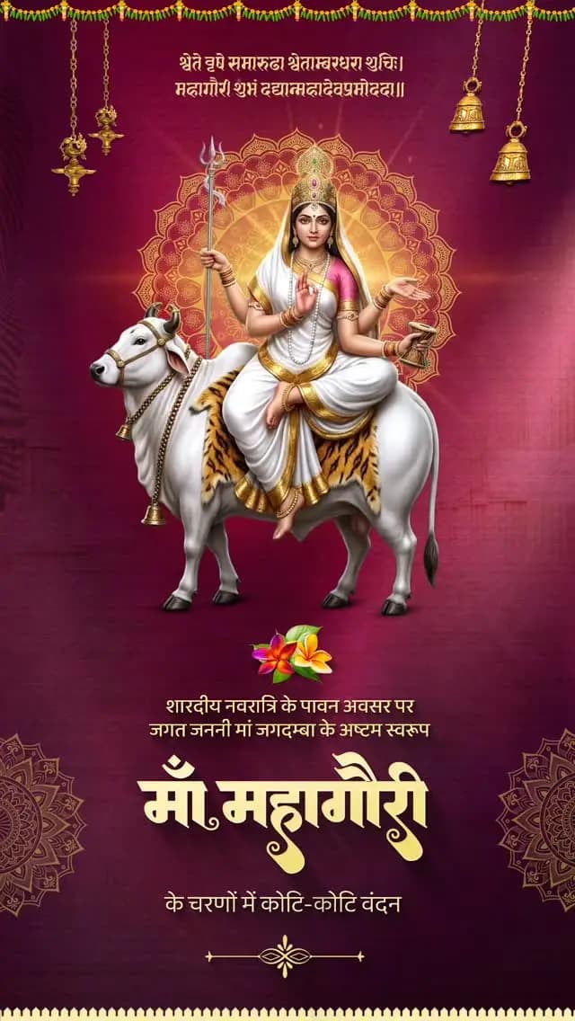 जय माँ महागौरी
शारदीय नवरात्रि के पावन अवसर पर जगत जननी माँ जगदम्बा के अष्टम स्वरूप
माँ महागौरी के चरणों में कोटि-कोटि वंदन।
माता रानी की कृपा से समस्त प्रदेशवासियों के जीवन में सुख-शांति और समृद्धि का वास हो, यही मंगल प्रार्थना है।
#जयमाँमहागौरी #Navratri2026 #नवरात्रि #CGNavratri2026 #महतारी_का_सम्मान महतारी_के_मान